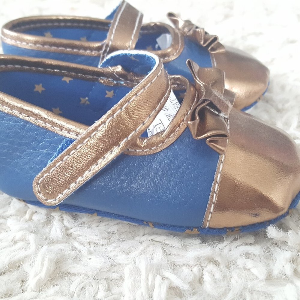 Baby Girl Denim and Copper Mary Jane 6-12M NWT - Picture 2 of 5